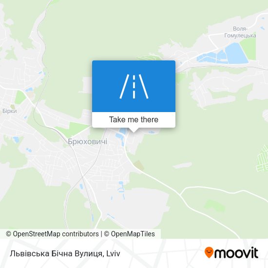 Карта Львівська Бічна Вулиця
