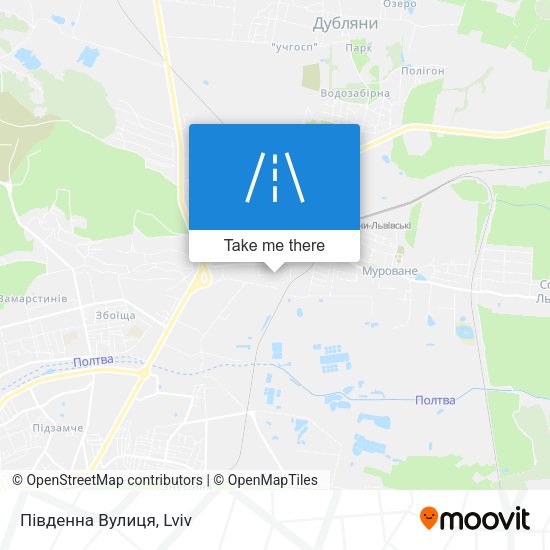 Карта Південна Вулиця