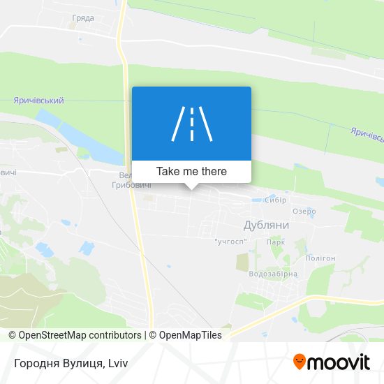 Городня Вулиця map