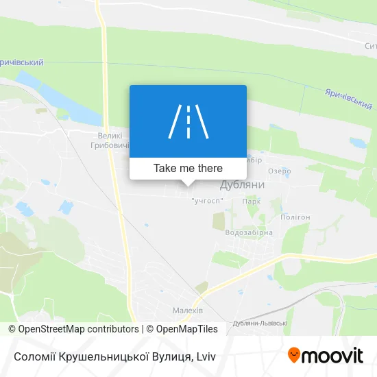 Карта Соломії Крушельницької Вулиця