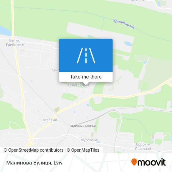 Малинова Вулиця map