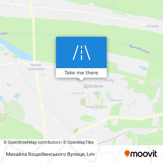 Карта Михайла Коцюбинського Вулиця