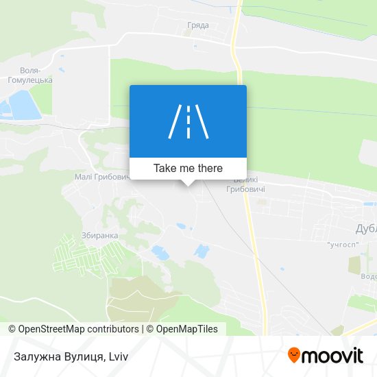 Залужна Вулиця map