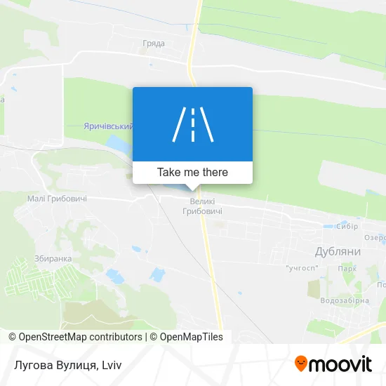 Карта Лугова Вулиця