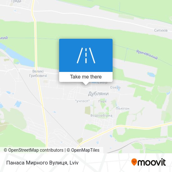 Карта Панаса Мирного Вулиця