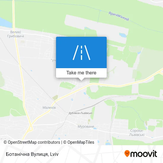 Карта Ботанічна Вулиця