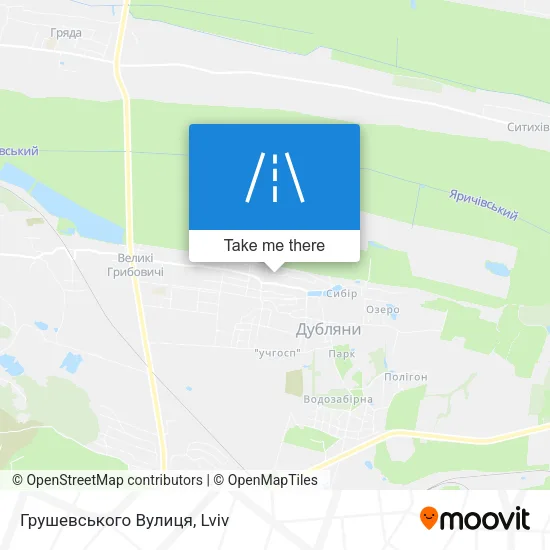 Карта Грушевського Вулиця