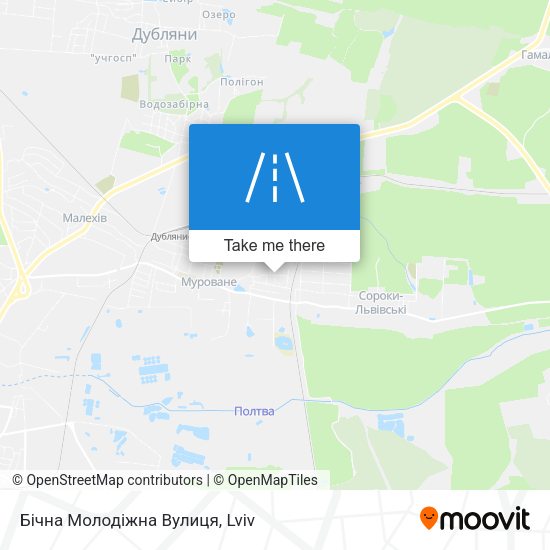 Карта Бічна Молодіжна Вулиця