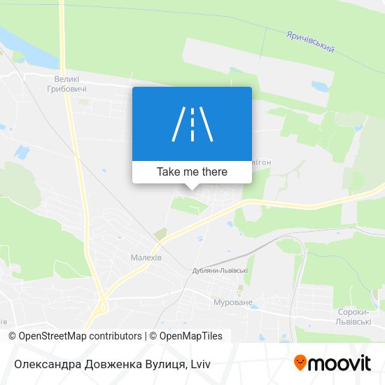 Олександра Довженка Вулиця map