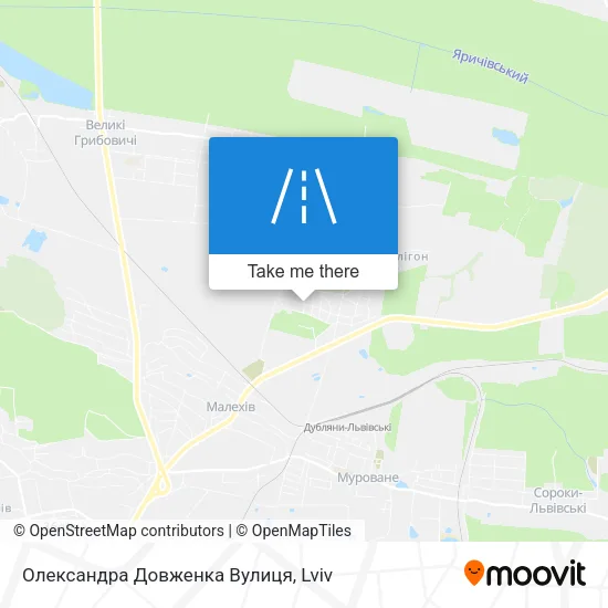 Карта Олександра Довженка Вулиця