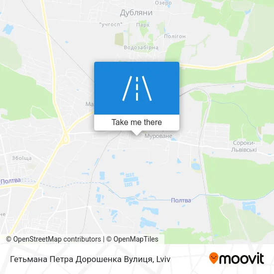Карта Гетьмана Петра Дорошенка Вулиця