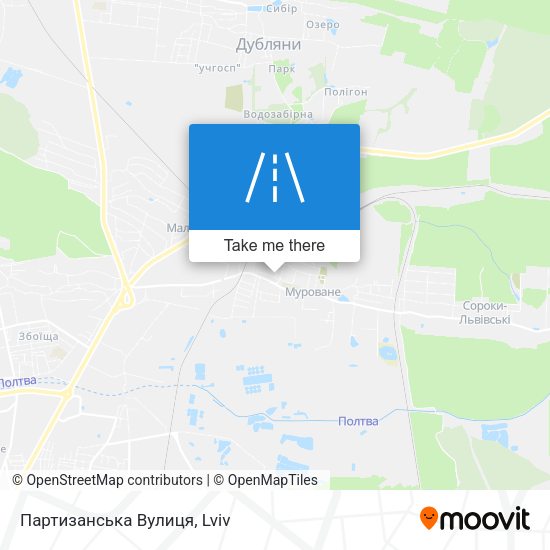 Партизанська Вулиця map