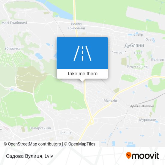 Карта Садова Вулиця