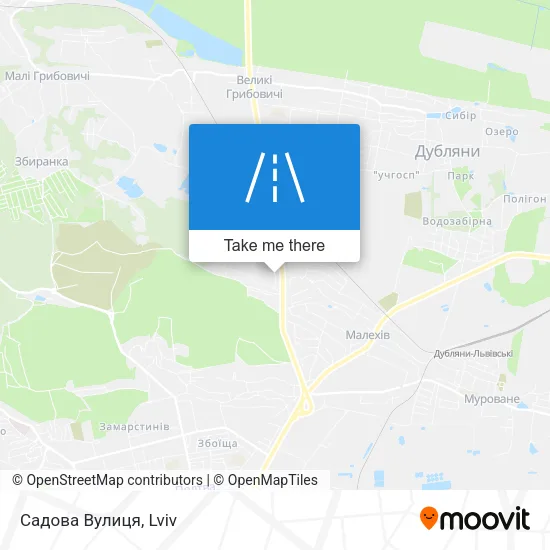Карта Садова Вулиця