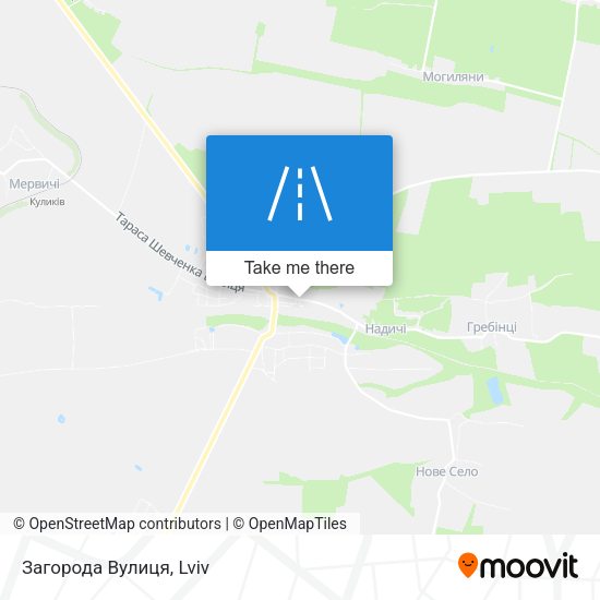 Загорода Вулиця map