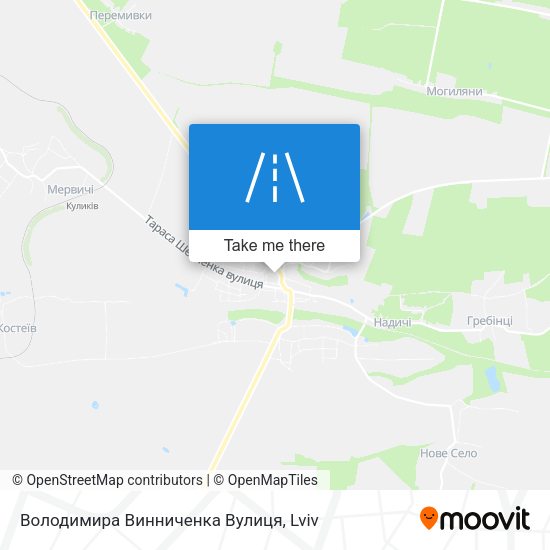 Володимира Винниченка Вулиця map