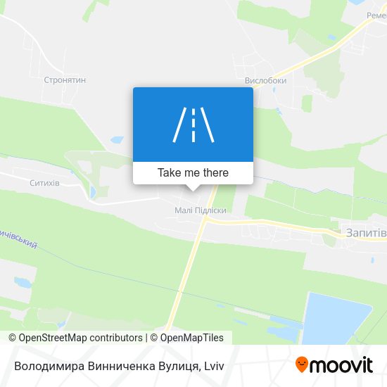 Володимира Винниченка Вулиця map