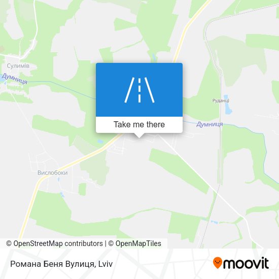 Романа Беня Вулиця map
