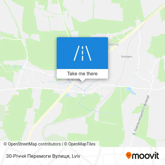 Карта 30-Річчя Перемоги Вулиця