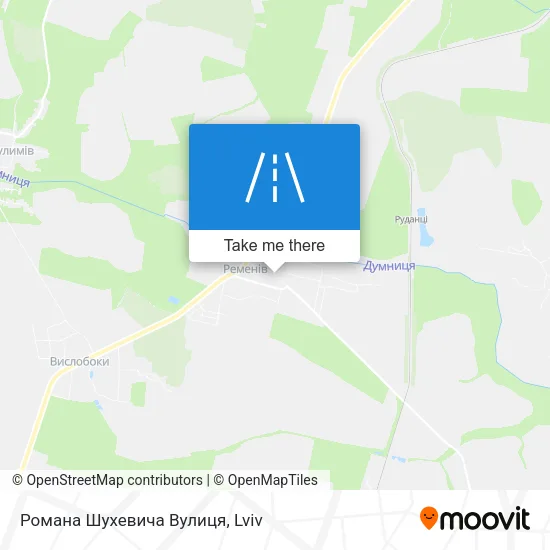 Карта Романа Шухевича Вулиця