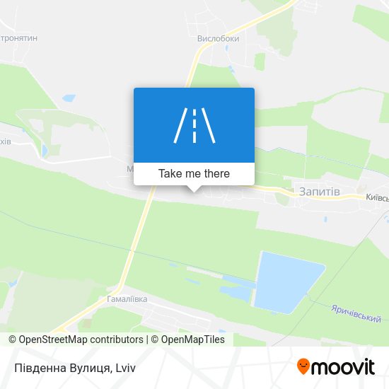 Карта Південна Вулиця
