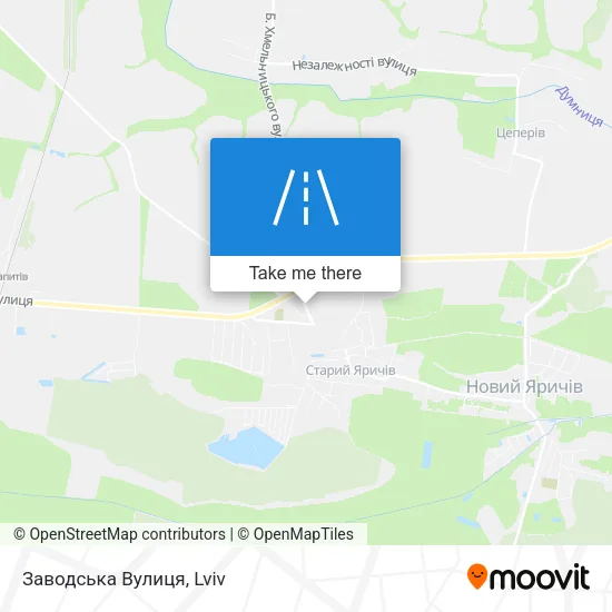 Карта Заводська Вулиця