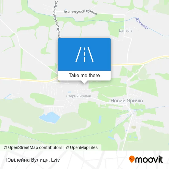 Карта Ювілейна Вулиця