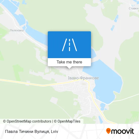 Карта Павла Тичини Вулиця