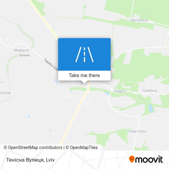 Тенісна Вулиця map