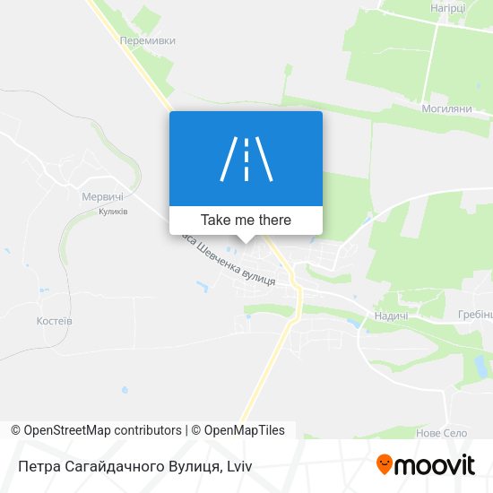 Карта Петра Сагайдачного Вулиця