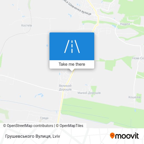 Грушевського Вулиця map