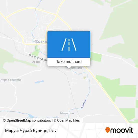 Карта Марусі Чурай Вулиця