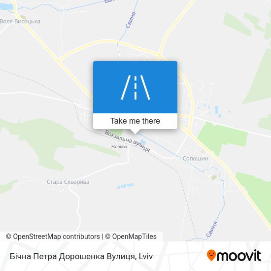 Бічна Петра Дорошенка Вулиця map