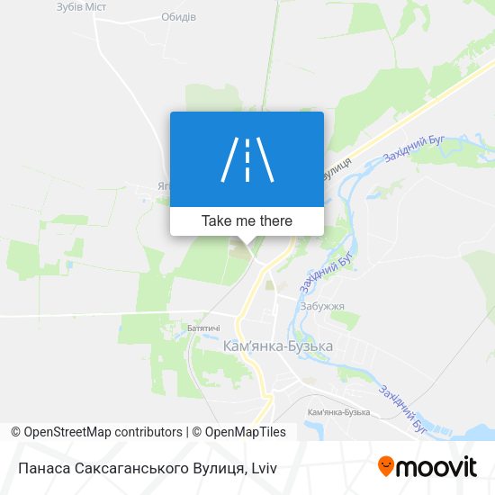 Карта Панаса Саксаганського Вулиця