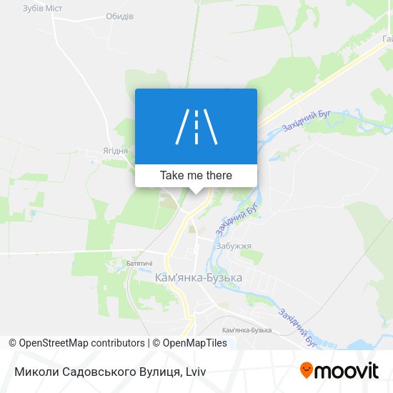Карта Миколи Садовського Вулиця