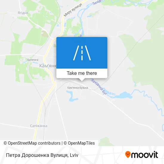 Карта Петра Дорошенка Вулиця