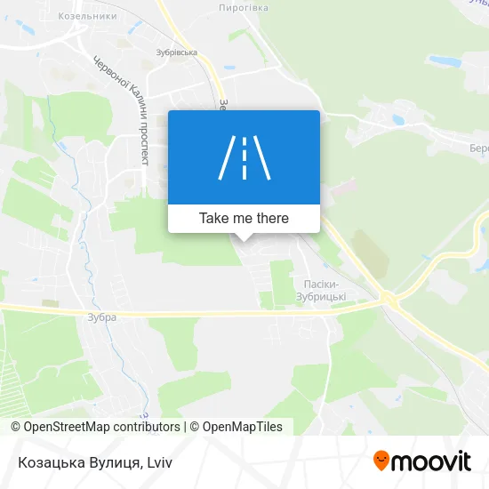 Карта Козацька Вулиця