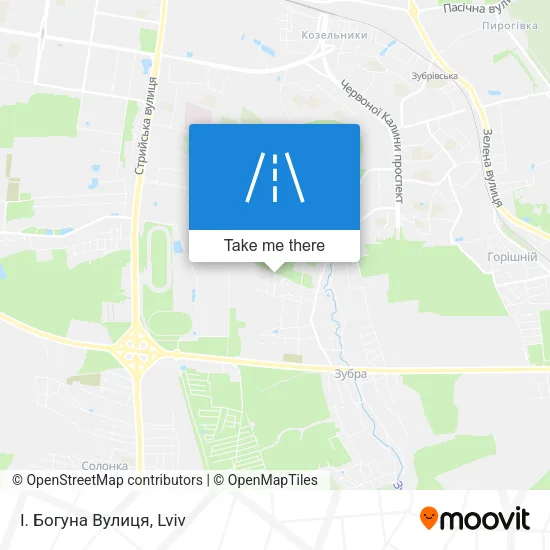 Карта І. Богуна Вулиця