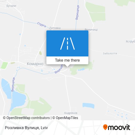 Розливка Вулиця map