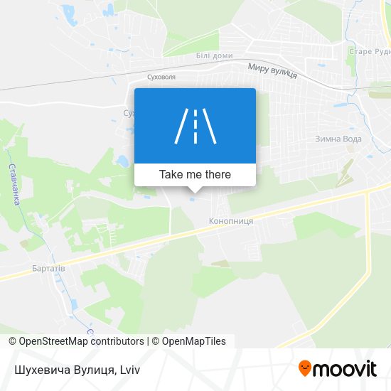 Карта Шухевича Вулиця