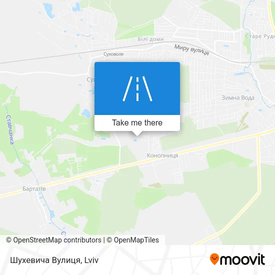 Карта Шухевича Вулиця