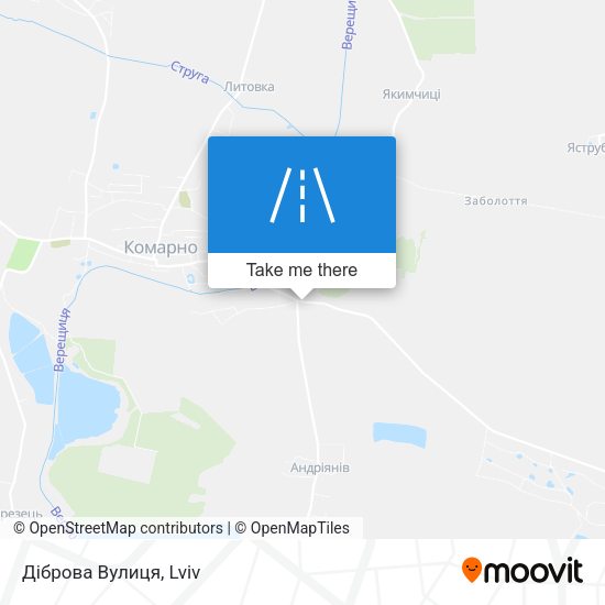 Діброва Вулиця map