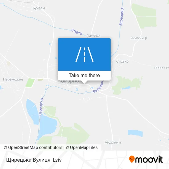 Карта Щирецька Вулиця