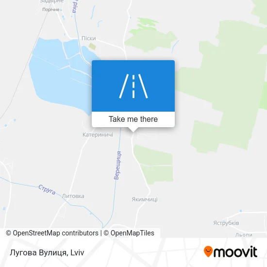 Карта Лугова Вулиця