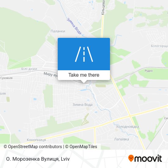 О. Морозенка Вулиця map