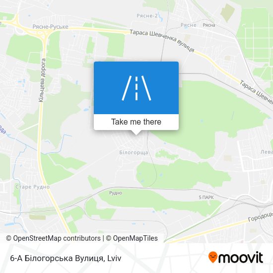 6-А Білогорська Вулиця map