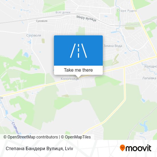 Карта Степана Бандери Вулиця