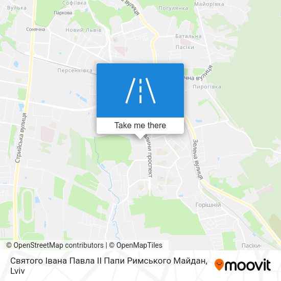 Карта Святого Івана Павла II Папи Римського Майдан