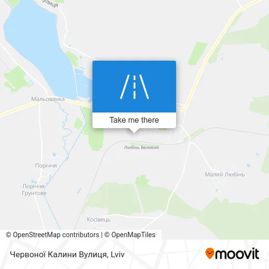 Карта Червоної Калини Вулиця