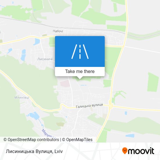 Лисиницька Вулиця map